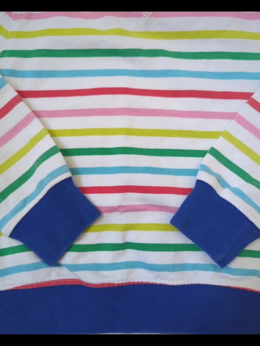 Mini Boden Striped Crewneck Kids Top in Multi-Color